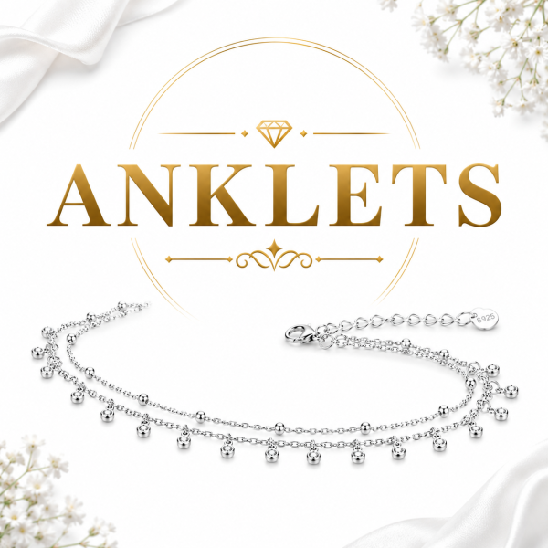 Butterfly Silver Anklet - II