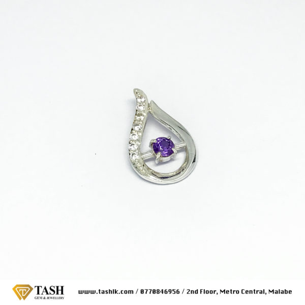 Flower American Diamond Stone Pendant