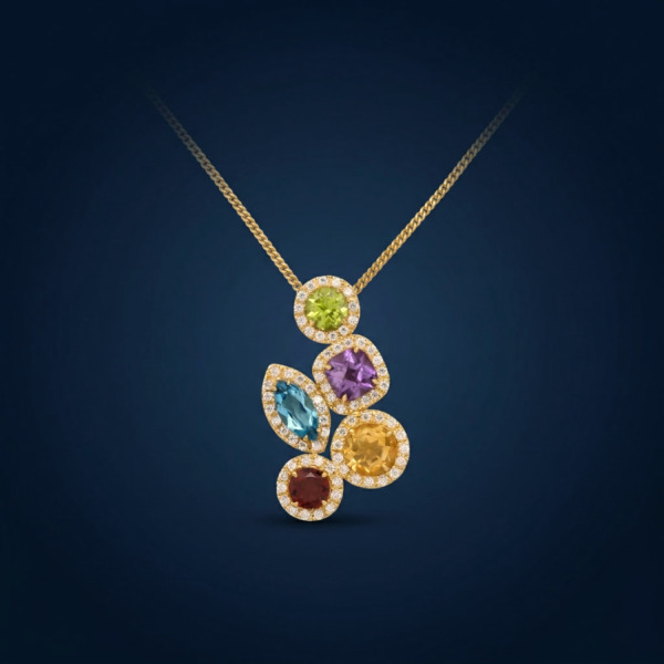 Red Garnet Stone Pendant - 5mm