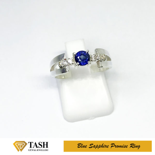 Natural Blue Sapphire and Pink Sapphire Stone Ring