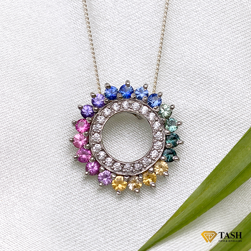 Rainbow Sapphires Set 2.40mm